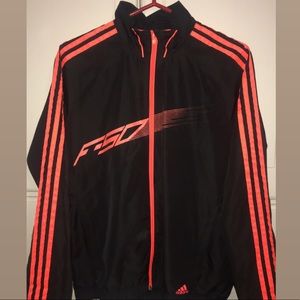 BLACK/ORANGE ADIDAS JACKET